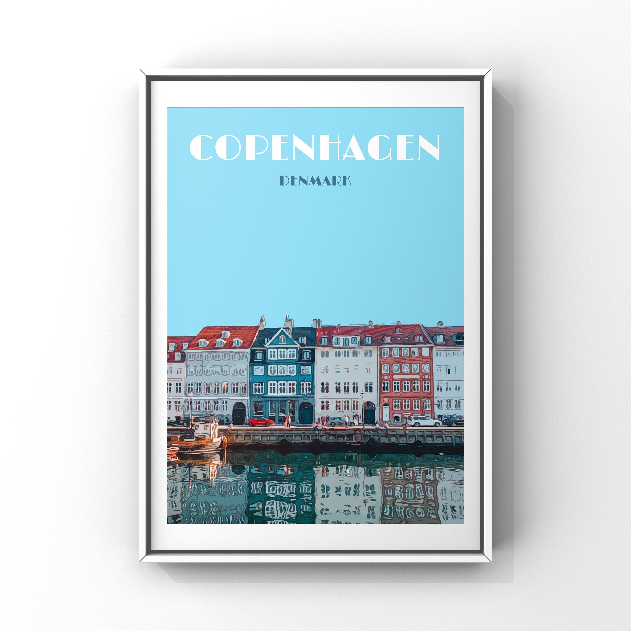 copenhagen travel poster