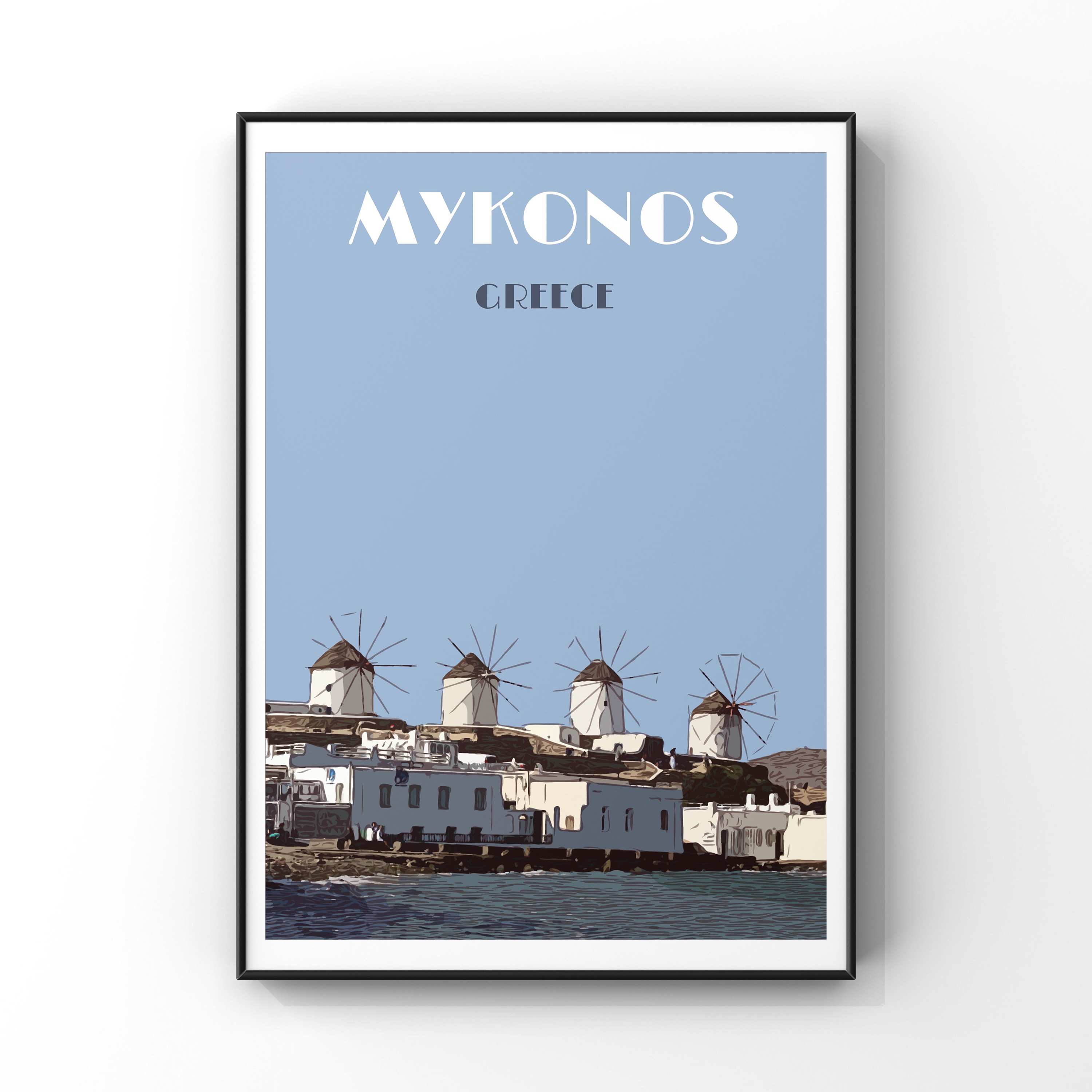 Mykonos Travel Poster