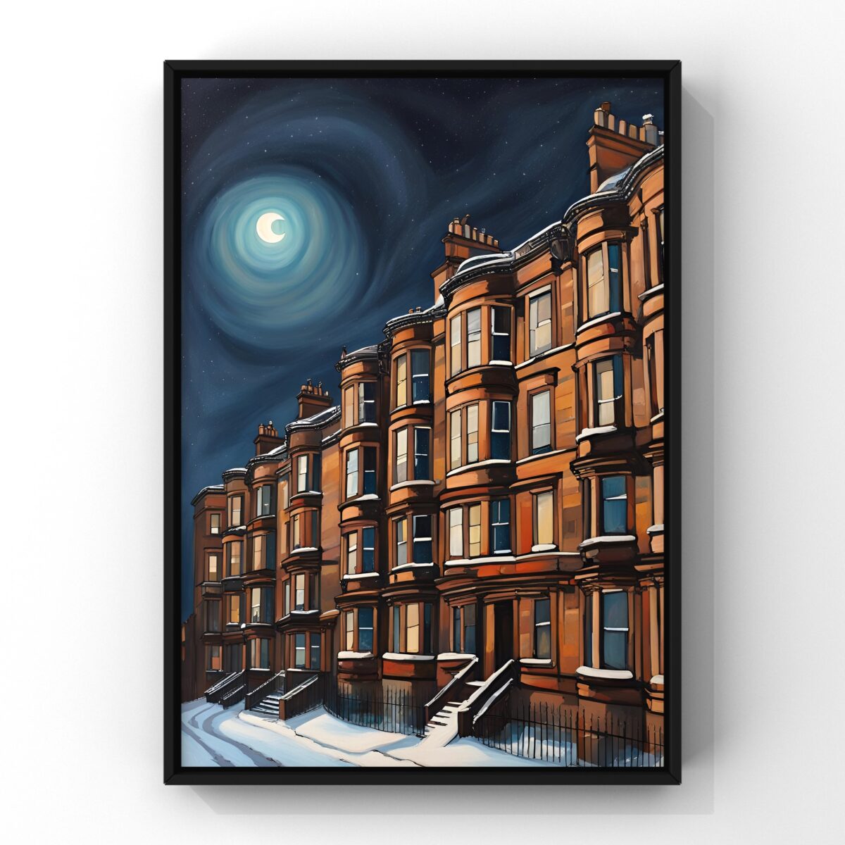 Glasgow Tenement in the Snow Print