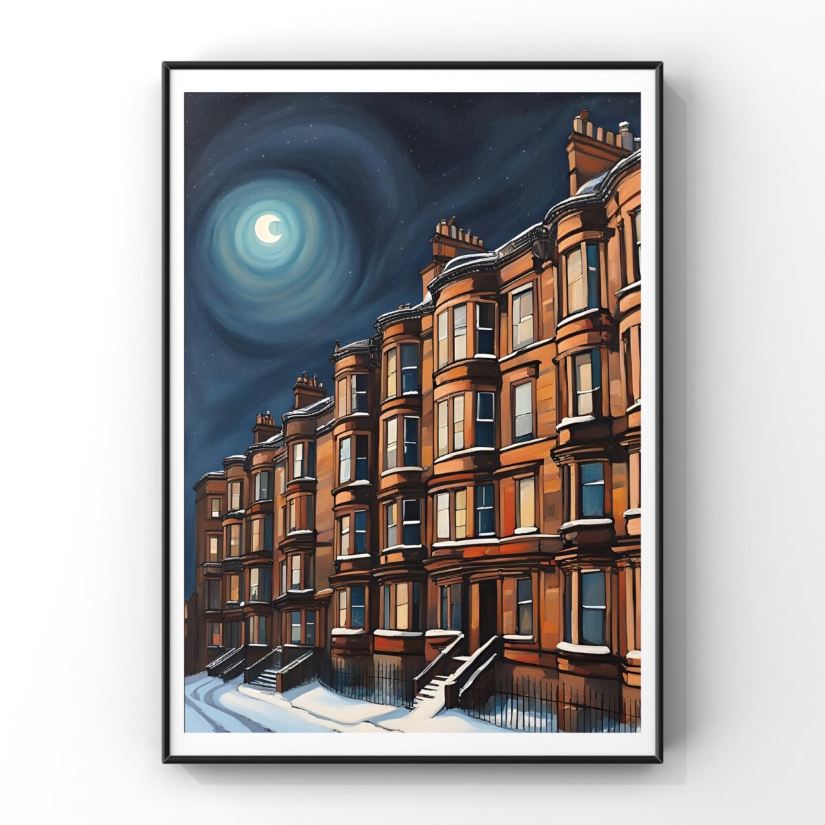 Glasgow in the snow print
