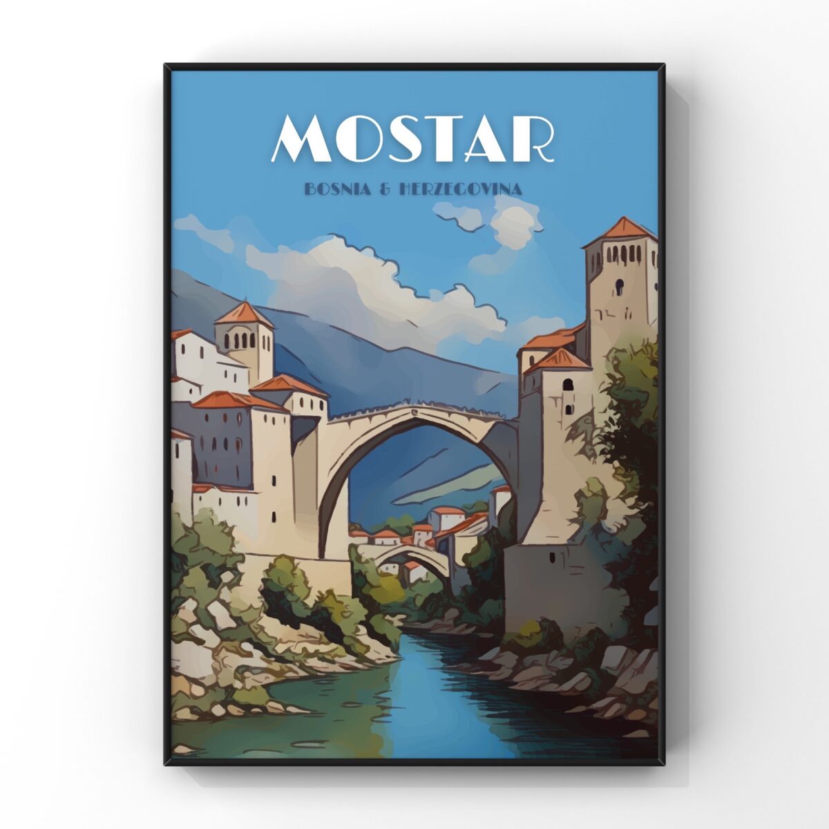 Mostar Travel Poster