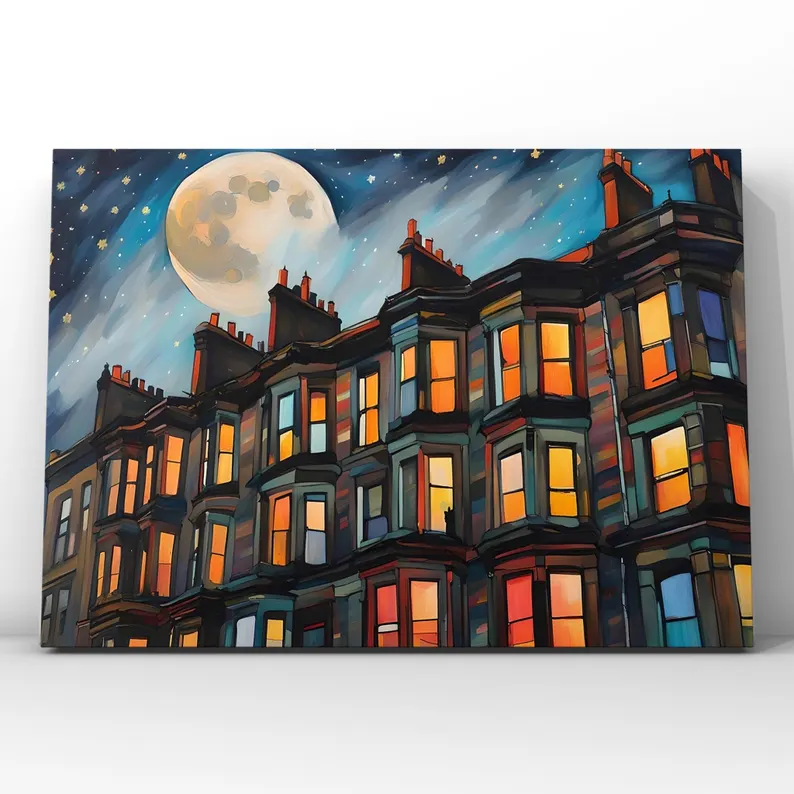 Glasgow Tenement Canvas Print